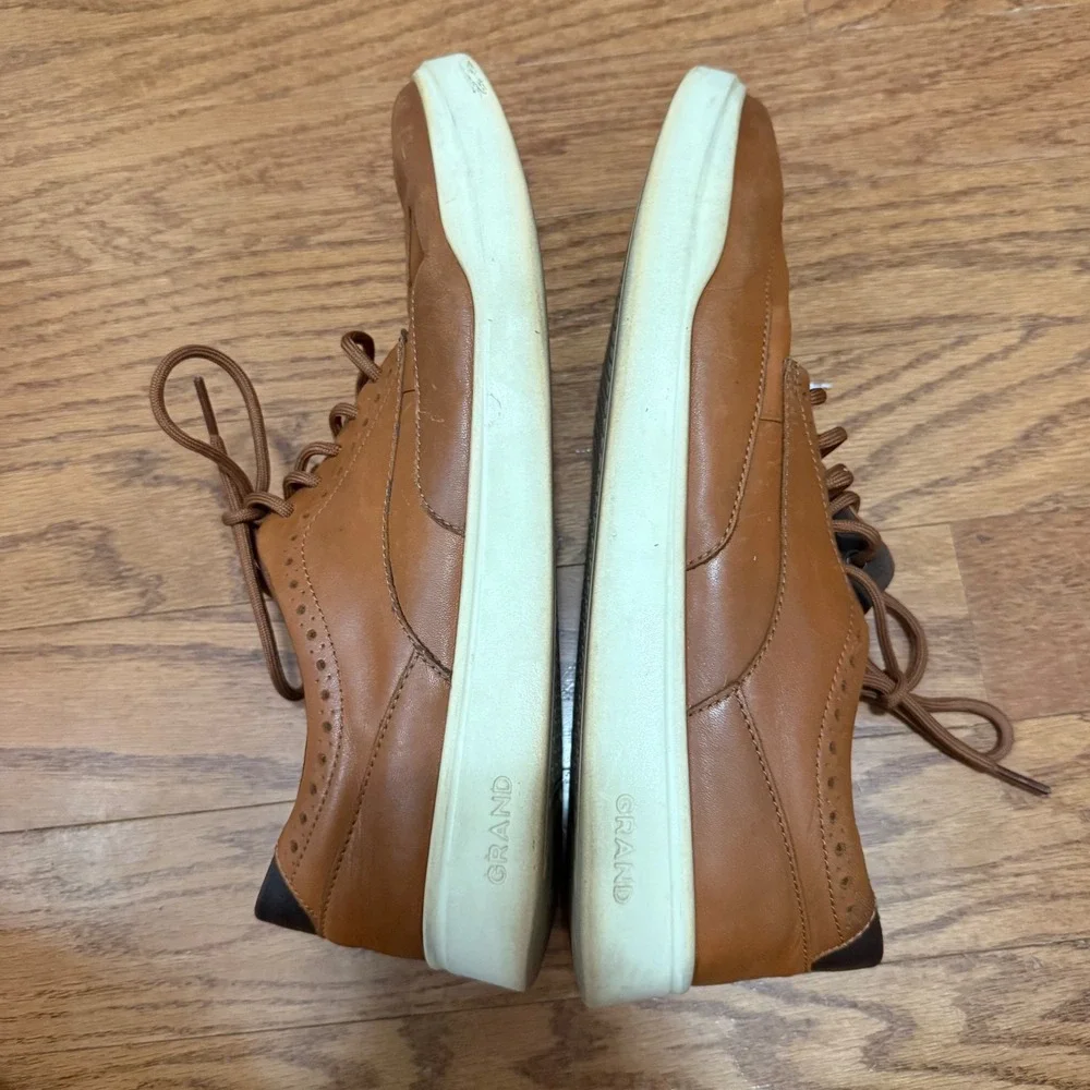 Cole Haan Brown Leather Grand Crosscourt‎ Wingtip Oxford Sneakers size 12